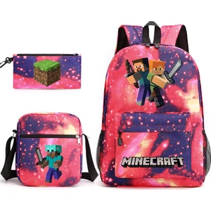 Minecraft Genç Öğrenci Okul Çantası Bilgisayar Dizüstü Sırt Çantası Seyahat Çantası (Yurt Dışından)