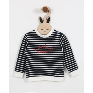 Erkek Çocuk Çizgili Baskı Detaylı Sweatshirt (6AY-4YAŞ)