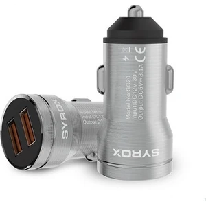 SC20B Araç Çakmaklık Şarj Aleti 3.1A Çift USB Giriş