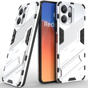 Xiaomi Redmi 12 /note 12R/POCO M6 Pro 5g Için Sert Pc Tpu Hibrit Düşme Önleyici Stand Telefon Kılıfı - Beyaz (Yurt Dışından)