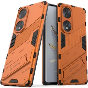 Honor 70 Için Sert Pc Tpu Hibrit Düşme Önleyici Stand Telefon Kılıfı - Turuncu (Yurt Dışından)