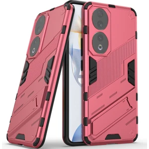 Honor 90 Için Sert Pc Tpu Hibrit Düşme Önleyici Stand Telefon Kılıfı - Sıcak Pembe (Yurt Dışından)