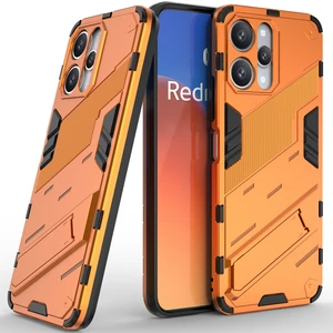 Xiaomi Redmi 12 /note 12R/POCO M6 Pro 5g Için Sert Pc Tpu Hibrit Düşme Önleyici Stand Telefon Kılıfı - Turuncu (Yurt Dışından)