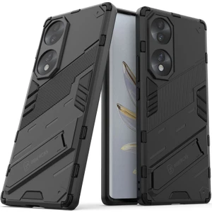 Honor 70 Için Sert Pc Tpu Hibrit Düşme Önleyici Stand Telefon Kılıfı - Siyah (Yurt Dışından)