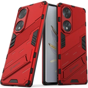 Honor 70 Için Sert Pc Tpu Hibrit Düşme Önleyici Stand Telefon Kılıfı - Kırmızı (Yurt Dışından)