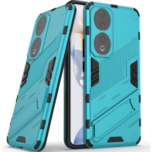 Honor 90 Için Sert Pc Tpu Hibrit Düşme Önleyici Stand Telefon Kılıfı - Mavi (Yurt Dışından)