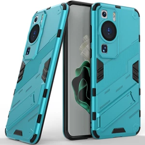 Huawei P60 / P60 Pro Için Sert Pc Tpu Hibrit Düşme Önleyici Stand Telefon Kılıfı - Mavi (Yurt Dışından)