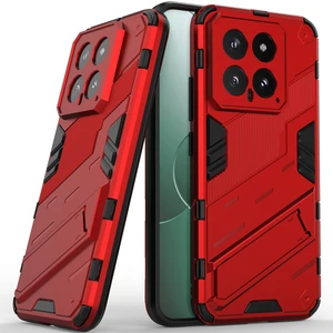 Xiaomi 14 Için Sert Pc Tpu Hibrit Düşme Önleyici Stand Telefon Kılıfı - Kırmızı (Yurt Dışından)