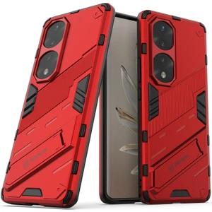 Honor 70 Pro Için Sert Pc Tpu Hibrit Düşme Önleyici Stand Telefon Kılıfı - Kırmızı (Yurt Dışından)