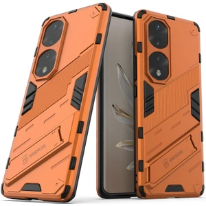 Honor 70 Pro Için Sert Pc Tpu Hibrit Düşme Önleyici Stand Telefon Kılıfı - Turuncu (Yurt Dışından)
