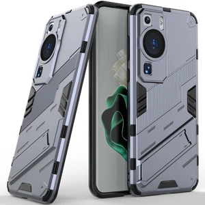 Huawei P60 / P60 Pro Için Sert Pc Tpu Hibrit Düşme Önleyici Stand Telefon Kılıfı - Gri (Yurt Dışından)