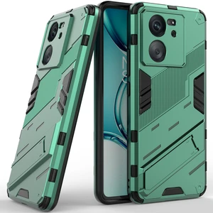 Xiaomi 13T/13T Pro/redmi K60 Ultra Için Sert Pc Tpu Hibrit Düşme Önleyici Stand Telefon Kılıfı - Yeşil (Yurt Dışından)