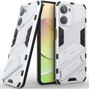 Realme 10 4g Için Sert Pc Tpu Hibrit Düşme Önleyici Stand Telefon Kılıfı - Beyaz (Yurt Dışından)