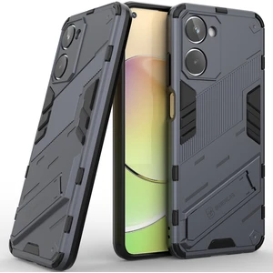 Realme 10 4g Için Sert Pc Tpu Hibrit Düşme Önleyici Stand Telefon Kılıfı - Gri (Yurt Dışından)