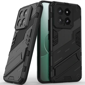 Xiaomi 14 Için Sert Pc Tpu Hibrit Düşme Önleyici Stand Telefon Kılıfı - Siyah (Yurt Dışından)