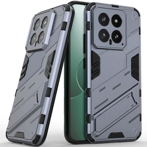 Xiaomi 14 Için Sert Pc Tpu Hibrit Düşme Önleyici Stand Telefon Kılıfı - Gri (Yurt Dışından)
