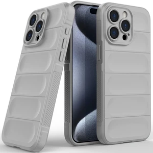 iPhone 15 Pro Için Yumuşak Tpu Kaymaz Telefon Kılıfı - Gri (Yurt Dışından)