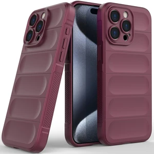 iPhone 15 Pro Için Yumuşak Tpu Kaymaz Telefon Kılıfı - Koyu Kırmızı (Yurt Dışından)