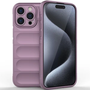 iPhone 15 Pro Için Yumuşak Tpu Kaymaz Telefon Kılıfı - Mor (Yurt Dışından)