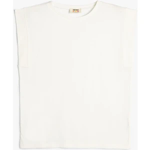 Basic Tişört Bisiklet Yaka Kolsuz Pamuklu