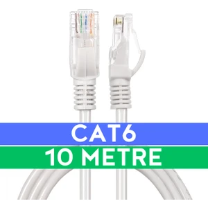 Cat6 10MT Lan Ethernet Kablosu Fabrikasyon Internet Kablo