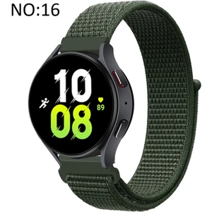 Xiaomi Watch S1 Active 22MM Için Cırtlı Kumaş Kordon-03 Koyu Yeşil