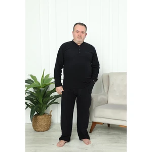 Erkek Büyük Beden Cepli Kışlık Polar Pijama Takımı 2325