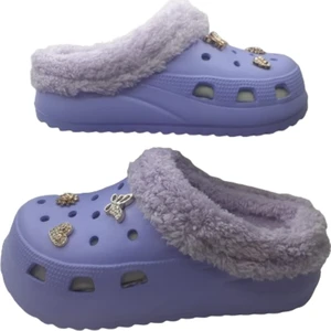 Kadın Taşlı Lila Içi Peluş Eva Terlik AKB320-110