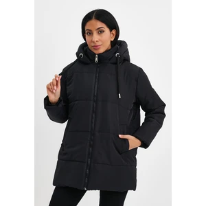 Bayan Kapşonlu Oversize Şişme Mont RD24KB025163