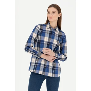 U.S. Polo Assn. Kadın Lacivert Gömlek Desenli 50277624-VR033