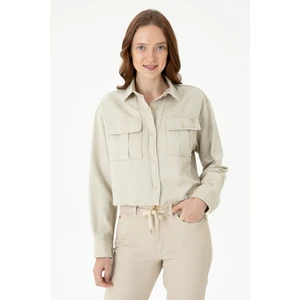 U.S. Polo Assn. Kadın Taş Gömlek Desenli 50271427-VR049