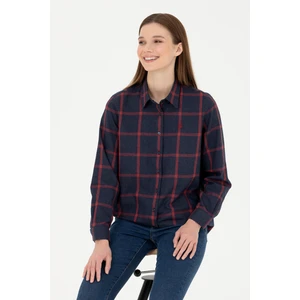 U.S. Polo Assn. Kadın Lacivert Gömlek Desenli 50279804-VR033