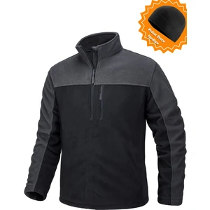 Ghassy Co. Erkek Quarter Zip Yarım Fermuarlı Cepli Polar