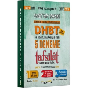 Yedi Beyza Yayınları Yedibeyza 2024 Dhbt Tafsilât Tamamı Çözümlü 5 Deneme