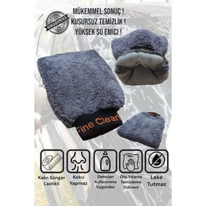 Extra Kalın Sünger Profesyonel Araba Yıkama Kurulama Cila Eldiveni Mikrofiber Oto Bez