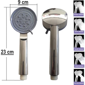 Almital 5 Fonksiyonlu, Krom Universal Duş Başlığı