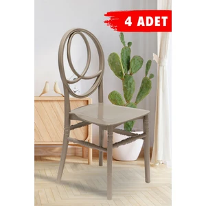 4 Adet Phoenix Cappucino Sandalye / Balkon-Bahçe-Mutfak