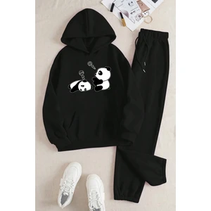 Only Trendwear Unisex Uykucu Panda Baskılı Rahat Eşofman Takımı