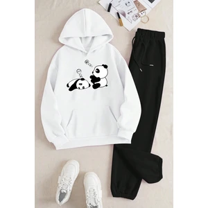Only Trendwear Unisex Uykucu Panda Baskılı Rahat Eşofman Takımı