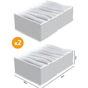 2 Adet - 8 Gözlü Çekmece Içi Akordiyon Organizer - Xlarge 30 x 39 x 14
