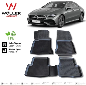 Mercedes Cla Paspas 2019 2025 Arası 3D Havuzlu Wöller Paspas