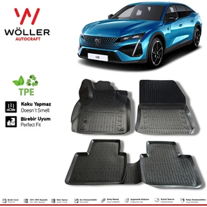 Peugeot 408 Paspas 2023 Sonrası 3D Havuzlu Wöller Paspas