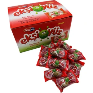 Ekşi Yüz Kolalı Sakız 100 Adet Sakız Paket Sakız