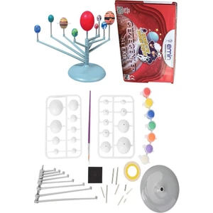 Güneş Sistemi Modeli 1 Paket Gezegen Sistemi Boya Fırça Eğitici Maket Deney Seti Plastik Gezegenler Alemi