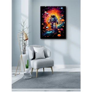 Harz Dekor Soyut Astronot Kanvas Tablo Dekoratif Modern Soyut Minimalist Illüstrasyon
