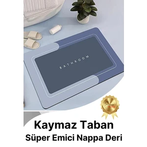 Sihirli Su Emici Kaymaz Tabanlı Kolay Temizlenir Dayanıklı Pürüzsüz Yumuşak Abdest Banyo Paspası