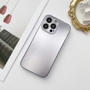 Apple iPhone 12 Metalic Renk Kamera Korumalı Silikon Kılıf