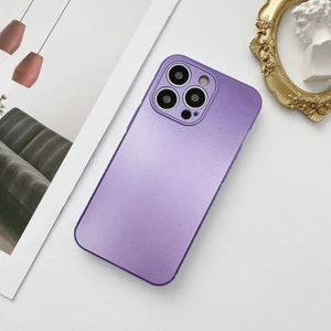 Apple iPhone 12 Metalic Renk Kamera Korumalı Silikon Kılıf