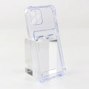 Apple iPhone 12 Pro Max Şeffaf Kartlıklı Kamera ve Darbe Korumalı Telefon Kılıfı