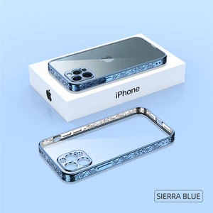 Apple iPhone 13 Pro Max Plating Kreatif Desenli Silikon Telefon Kılıfı